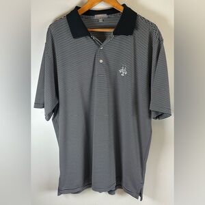 Peter Millar Summer Comfort Men’s Golf Polo Redtail 1990 Logo Stripes XL NWOT